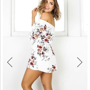 SHOWPO Luella Dress in White Floral - Small